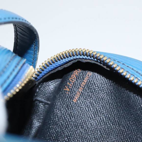 LOUIS VUITTON Epi June Feuille Shoulder Bag Blue M52155 LV Auth 100474 - Picture 12 of 16